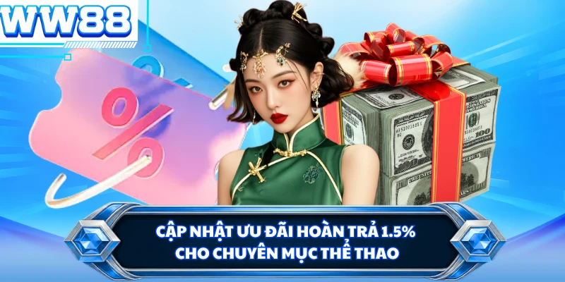 Cập nhật ưu đãi hoàn trả 1.5% cho chuyên mục thể thao