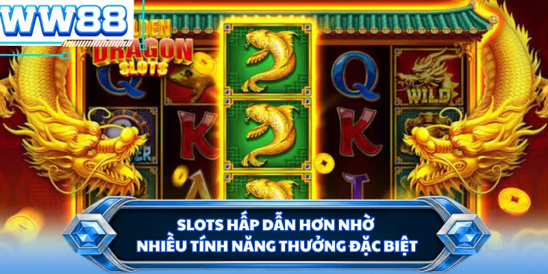 Slots hấp dẫn hơn nhờ nhiều tính năng thưởng đặc biệt